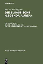 Cover von Die lexikalische Überlieferungsvarianz.Register.Indices