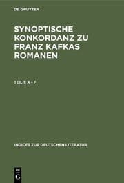 Cover von Synoptische Konkordanz zu Franz Kafkas Romanen