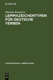 Cover von Lemmazeichentypen für deutsche Verben