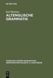 Cover von Altenglische Grammatik