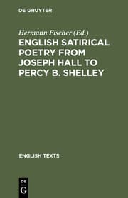 Cover von English satirical poetry from Joseph Hall to Percy B.Shelley
