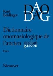 Cover von Dictionnaire onomasiologique de l'ancien occitan et de l'ancien gascon (DAO/DAG)