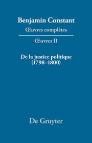Cover von De la Justice politique (1798-1800), d'aprés l''Enquiry Concerning Political Justice' de William Godwin