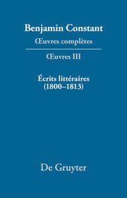 Cover von Écrits littéraires (1800-1813)