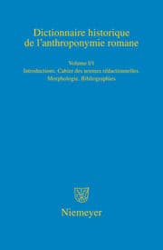 Cover von Dictionnaire historique de l'anthroponymie romane 1