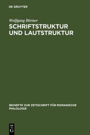 Cover von Schriftstruktur und Lautstruktur