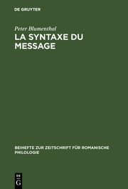 Cover von La syntaxe du message