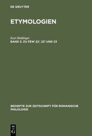 Cover von Zu FEW 22,22 und 23