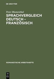 Cover von Sprachvergleich Deutsch-Französisch