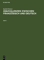 Cover von Äquivalenzen zwischen Französisch und Deutsch