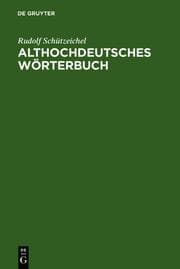 Cover von Althochdeutsches Wörterbuch