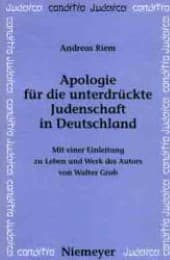 Cover von Apologie für die unterdrückte Judenschaft in Deutschland
