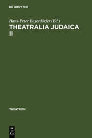 Cover von Theatralia Judaica II
