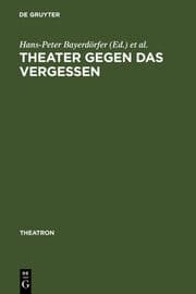 Cover von Theater gegen das Vergessen