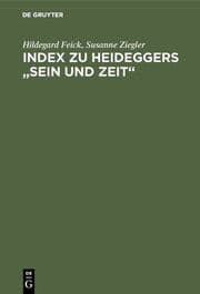Cover von Index zu Heideggers 'Sein und Zeit'