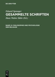 Cover von Philosophie und Psychologie der Religion