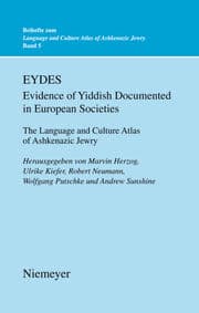 Cover von EYDES (Evidence of Yiddish Documented in European Societies)