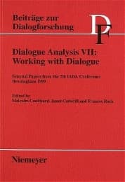Cover von Dialogue Analysis VII: Working with Dialogue