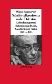 Cover von Schriftstellerexistenz in der Diktatur