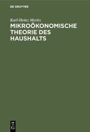 Cover von Mikroökonomische Theorie des Haushalts
