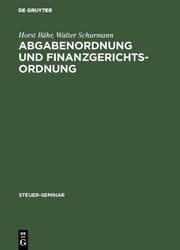 Cover von Abgabenordnung und Finanzgerichtsordnung