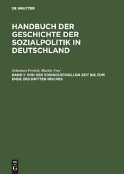 Cover von Handbuch der Geschichte der Sozialpolitik in Deutschland 1