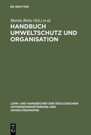Cover von Handbuch Umweltschutz und Organisation