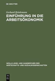 Cover von Einführung in die Arbeitsökonomik