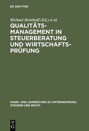 Cover von Qualitätsmanagement in Steuerberatung und Wirtschaftsprüfung