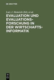 Cover von Evaluation und Evaluationsforschung in der Wirtschaftsinformatik