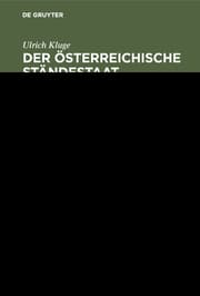 Cover von Der österreichische Ständestaat 1934-1938