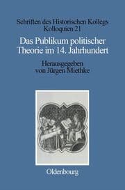 Cover von Das Publikum politischer Theorie im 14.Jahrhundert