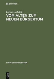 Cover von Vom alten zum neuen Bürgertum