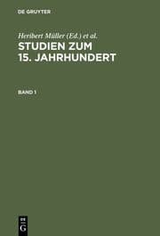 Cover von Studien zum 15.Jahrhundert