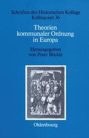 Cover von Theorien kommunaler Ordnung in Europa