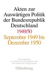 Cover von Akten zur Auswärtigen Politik der Bundesrepublik Deutschland 1949-1950