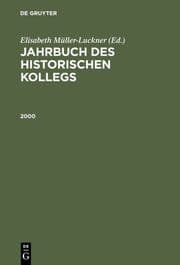 Cover von Jahrbuch des Historischen Kollegs 2000