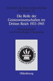 Cover von Die Rolle der Geisteswissenschaften im Dritten Reich 1933-1945