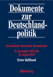 Cover von Europäische Beratende Kommission 15.Dezember 1943 bis 31.August 1945