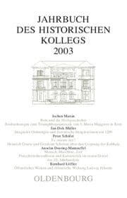 Cover von Jahrbuch des Historischen Kollegs 2003