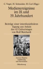 Cover von Medienereignisse im 18. und 19. Jahrhundert