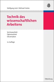 Cover von Technik des wissenschaftlichen Arbeitens