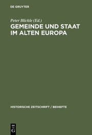 Cover von Gemeinde und Staat im Alten Europa