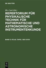 Cover von Atlas. Tafel I bis XXVIII