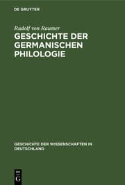 Cover von Geschichte der germanischen Philologie