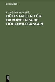Cover von Hülfstafeln für Barometrische Höhenmessungen