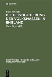 Cover von Die geistige Hebung der Volksmassen in England
