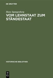Cover von Vom Lehnstaat zum Ständestaat