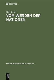 Cover von Vom Werden der Nationen