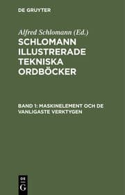 Cover von Maskinelement och de vanligaste Verktygen